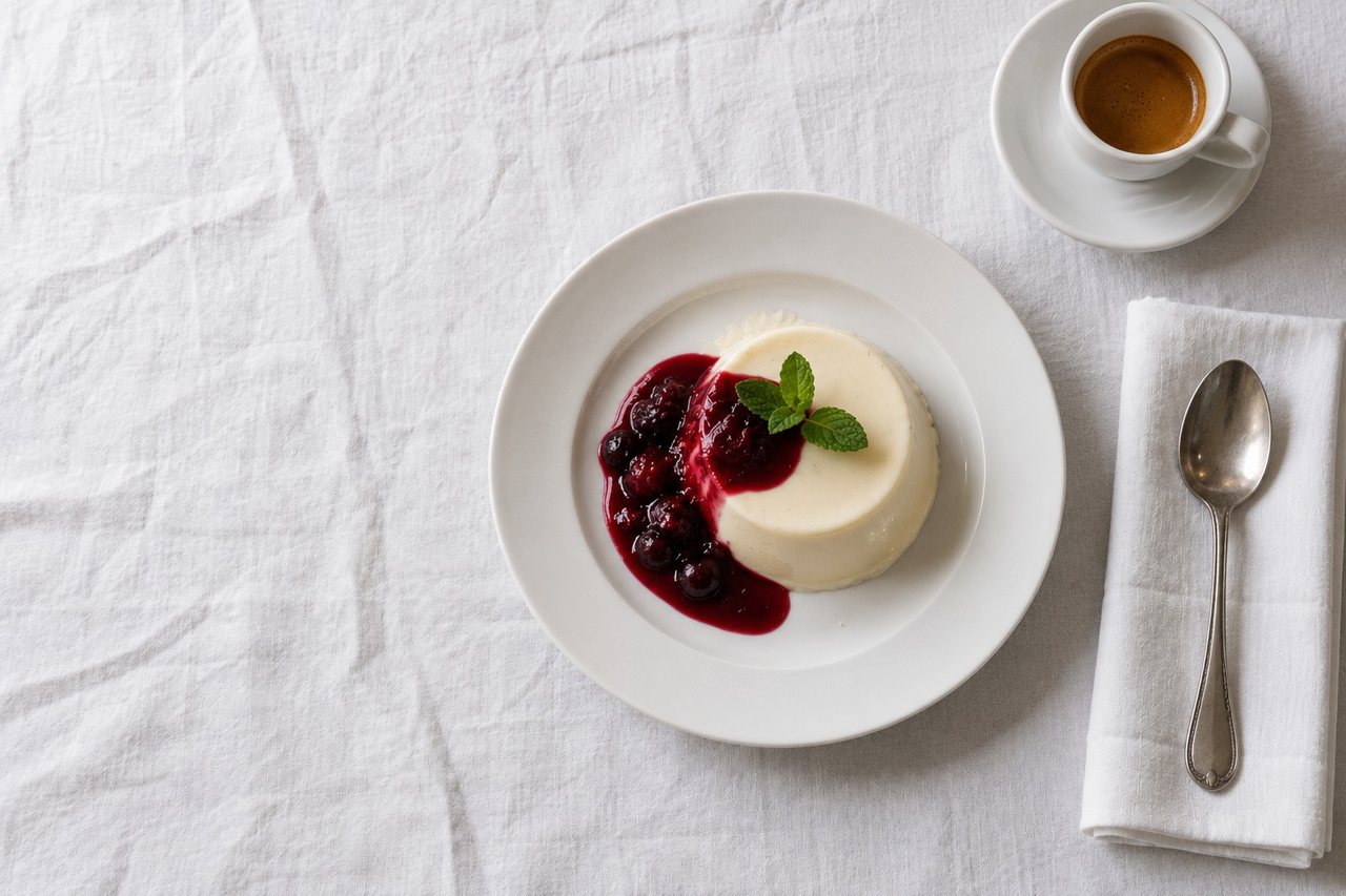 Panna cotta ai frutti di bosco